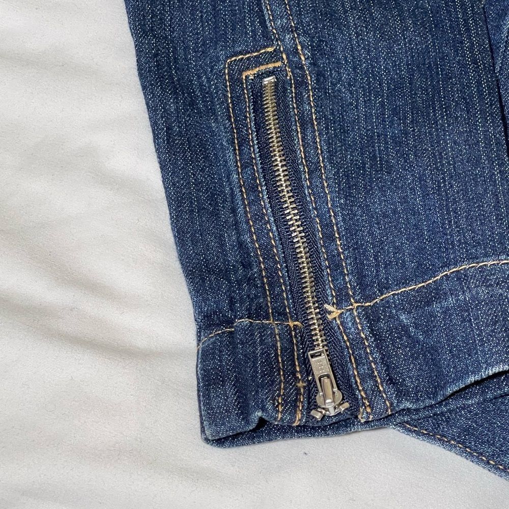 Banana Republic Moto Denim Petite Jacket Size Medium - Picture 8 of 12
